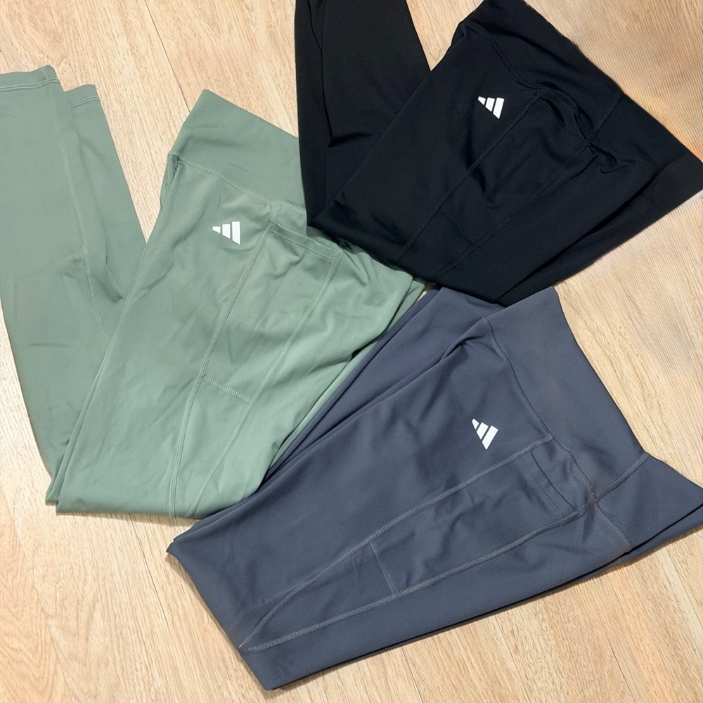 Women’sActive Leggings - Black, Sage Green & Slate Gray - Unbranded (Three-Pack)